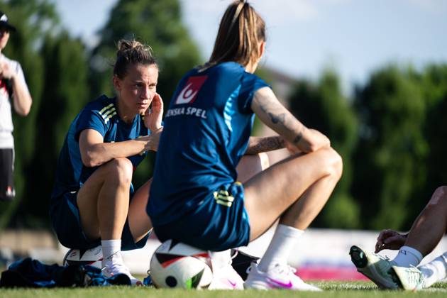 250526 Julia Zigiotti Olme of the Swedish women™s national football team during a training session on May 26, 2025 in Fidenza Photo Ludvig Thunman BILDBYRAN code LT LT0701 fotboll football soccer fotball träning practice training sverige sweden dam bbeng Copyright: LUDVIGxTHUNMAN BB250526LT067