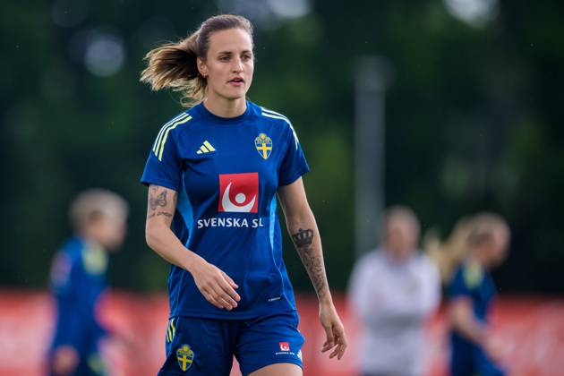 250527 Nathalie Björn of the Swedish women™s national football team during a training session on May 27, 2025 in Fidenza Photo Ludvig Thunman BILDBYRAN kod LT LT0702 fotboll football soccer fotball sverige sweden dam bbeng Copyright: LUDVIGxTHUNMAN BB250527LT006