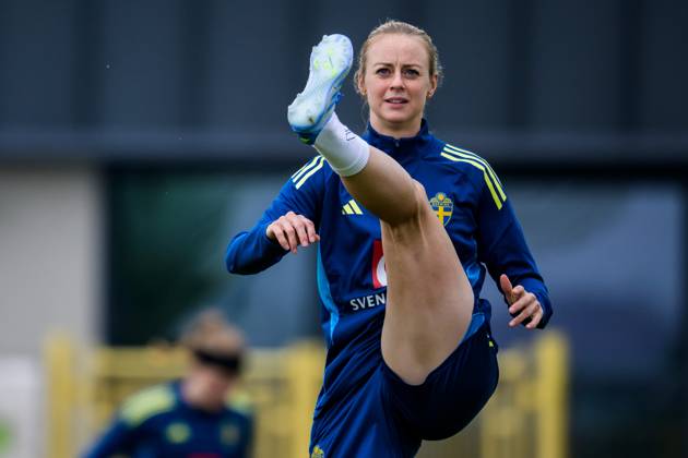 250527 Amanda Ilestedt of the Swedish women™s national football team during a training session on May 27, 2025 in Fidenza Photo Ludvig Thunman BILDBYRAN kod LT LT0702 fotboll football soccer fotball sverige sweden dam bbeng Copyright: LUDVIGxTHUNMAN BB250527LT046