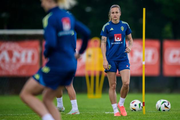 250527 Nathalie Björn of the Swedish women™s national football team during a training session on May 27, 2025 in Fidenza Photo Ludvig Thunman BILDBYRAN kod LT LT0702 fotboll football soccer fotball sverige sweden dam bbeng Copyright: LUDVIGxTHUNMAN BB250527LT050