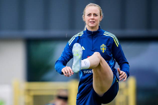 250527 Amanda Ilestedt of the Swedish women™s national football team during a training session on May 27, 2025 in Fidenza Photo Ludvig Thunman BILDBYRAN kod LT LT0702 fotboll football soccer fotball sverige sweden dam bbeng Copyright: LUDVIGxTHUNMAN BB250527LT057