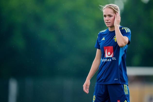 250527 Hanna Lundkvist of the Swedish women™s national football team during a training session on May 27, 2025 in Fidenza Photo Ludvig Thunman BILDBYRAN kod LT LT0702 fotboll football soccer fotball sverige sweden dam bbeng  Copyright: LUDVIGxTHUNMAN BB250527LT062