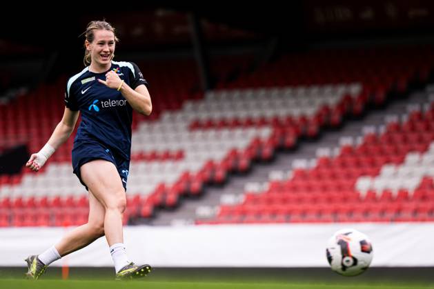 250602 Elisabeth Terland of the Norwegian women s national football team during a training session on June 2, 2025 in Sion Photo Marius Simensen BILDBYRAN COP 238 bbeng dam football fotball fotboll norge norway practice soccer training trening träning uefa women s nations league Copyright: MARIUSxSIMENSEN BB250602BB640