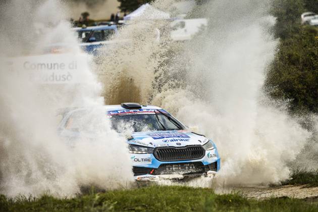 AUTO - WRC, Motorsport Rallye, WM - RALLY ITALIA SARDEGNA 2025 29 Nikolay GRYAZIN, Konstantin ALEKSANDROV, Skoda Fabia RS Rally2, action during the 2025 Rally Italia Sardegna, 6th round of the 2025 WRC World Rally Car Championship, from June 5 to 8, 2025 at Olbia, Italy - OlbiaItaly Copyright: xNikosxKatikisx