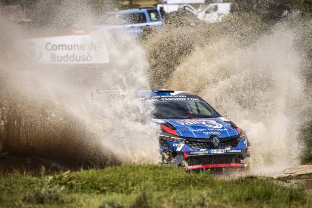AUTO - WRC, Motorsport Rallye, WM - RALLY ITALIA SARDEGNA 2025 64 Tom PELLEREY, Hervà FAUCHER, Renault Clio Rally3, action during the 2025 Rally Italia Sardegna, 6th round of the 2025 WRC World Rally Car Championship, from June 5 to 8, 2025 at Olbia, Italy - OlbiaItaly Copyright: xNikosxKatikisx
