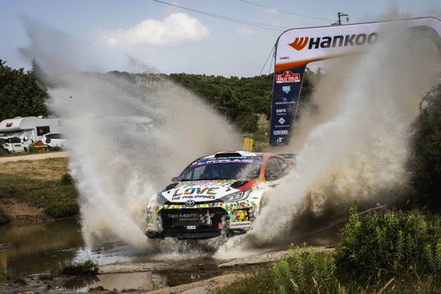 AUTO - WRC, Motorsport Rallye, WM - RALLY ITALIA SARDEGNA 2025 24 Jan Solans, Rodrigo SANJUAN, Toyota Yaris Rally2, action during the 2025 Rally Italia Sardegna, 6th round of the 2025 WRC World Rally Car Championship, from June 5 to 8, 2025 at Olbia, Italy - OlbiaItaly Copyright: xNikosxKatikisx