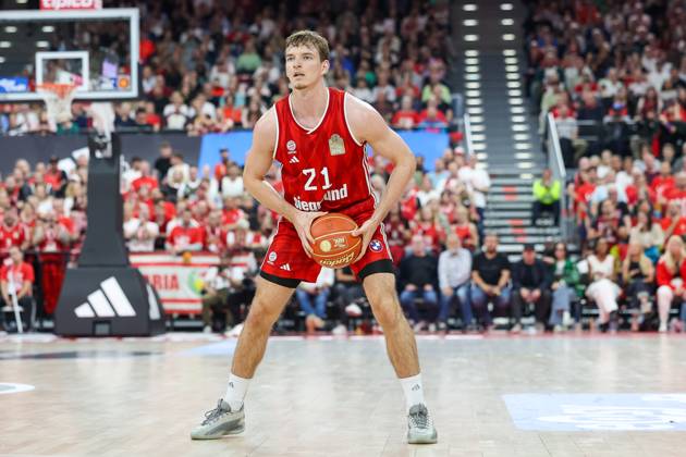 Justuz Hollatz FC Bayern Basketball, 21 , GER, FC Bayern Basketball vs MLP Academics Heidelberg, Basketball, easycredit Basketball Bundesliga, BBL, Playoffs, Semifinals, 2024 2025 season, 07 06 2025, GER, FC Bayern Basketball vs MLP Academics Heidelberg, Basketball, easycredit Basketball Bundesliga, BBL, Playoffs, Semifinals, 2024 2025 season, 07 06 2025 Munich Copyright: xEibner-Pressefoto JennixMaulx EP_JML