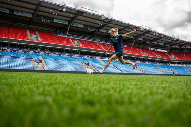 250623 Ada Hegerberg of the Norwegian women s national football team during a training session on June 23, 2025 in Oslo Photo Vegard Grott BILDBYRAN kod VG VG0769 bbeng fotboll football soccer fotball norge norway women dam träning practice training trening pre camp precamp  Copyright: VEGARDxGRoTT BB250623VG014