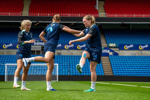 250623 Signe Gaupset of the Norwegian women s national football team during a training session on June 23, 2025 in Oslo Photo Vegard Grott BILDBYRAN kod VG VG0769 bbeng fotboll football soccer fotball norge norway women dam träning practice training trening pre camp precamp  Copyright: VEGARDxGRoTT BB250623VG080