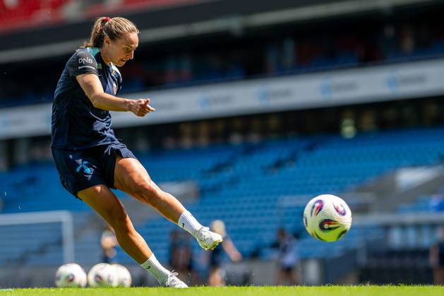 250623 Marit Bratberg Lund of the Norwegian women s national football team during a training session on June 23, 2025 in Oslo Photo Vegard Grott BILDBYRAN kod VG VG0769 bbeng fotboll football soccer fotball norge norway women dam träning practice training trening pre camp precamp  Copyright: VEGARDxGRoTT BB250623VG090