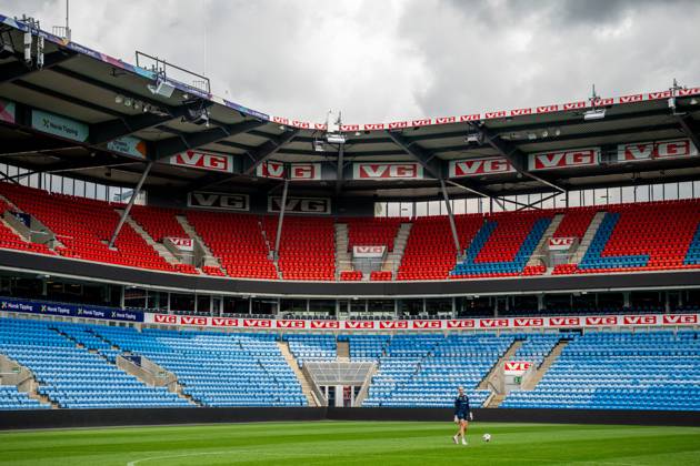 250623 Goalkeeper Selma Panengstuen of the Norwegian women s national football team during a training session on June 23, 2025 at Ullevaal Stadion in Oslo Photo Vegard Grott BILDBYRAN kod VG VG0769 bbeng fotboll football soccer fotball norge norway women dam träning practice training trening pre camp precamp arena  Copyright: VEGARDxGRoTT BB250623VG096
