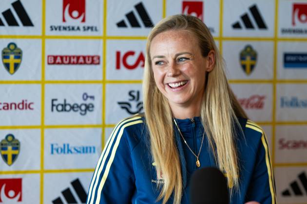 250624 Amanda Ilestedt of the Swedish women s national football team during a press event on June 24, 2025 in Ahus Photo Mathias Bergeld BILDBYRAN kod MB MB1151 fotboll football soccer fotball pressträff event meeting sverige sweden dam bbeng women kvinner Copyright: MATHIASxBERGELD BB250624MB108