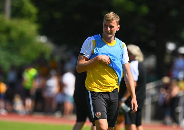 Christoph Daferner, SG Dynamo Dresden, training, soccer, soccer, 2 Bundesliga, second division, 2 Liga, season 2025 2026, training kick-off, start of the season, on the sports field of TSV Cossebaude, 22 06 2025,