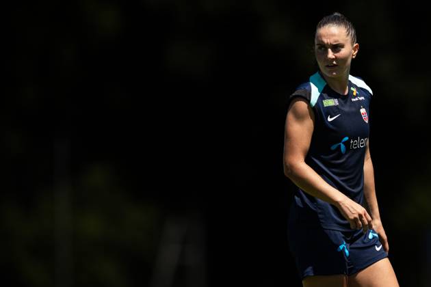 250629 Vilde Boe Risa of the Norwegian women s national football team during a training session ahead of the UEFA Women s Euro 2025 on June 29, 2025 in Neuchatel Photo Vegard Grott BILDBYRAN kod VG VG0774 bbeng fotboll football soccer fotball fotballs em fotball em europamästerskap em uefa womens euro em 2025 träning practice training trening norge norway dam day 3  Copyright: VEGARDxGRoTT BB250629VG014