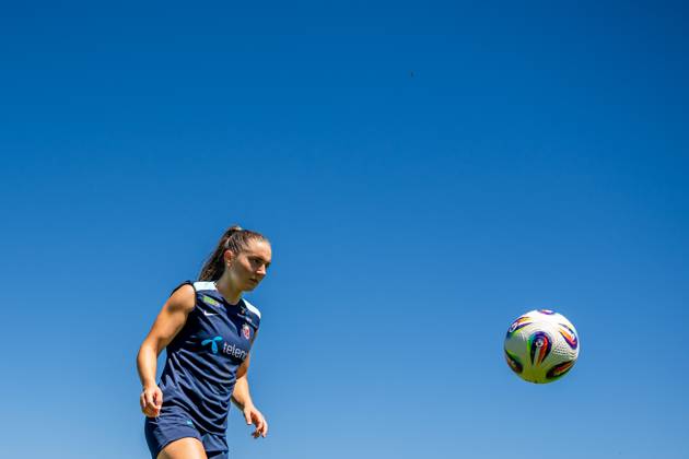 250629 Vilde Boe Risa of the Norwegian women s national football team during a training session ahead of the UEFA Women s Euro 2025 on June 29, 2025 in Neuchatel Photo Vegard Grott BILDBYRAN kod VG VG0774 bbeng fotboll football soccer fotball fotballs em fotball em europamästerskap em uefa womens euro em 2025 träning practice training trening norge norway dam day 3  Copyright: VEGARDxGRoTT BB250629VG025