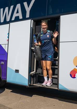 250629 Elisabeth Terland of the Norwegian women s national football team arrives at a training session ahead of the UEFA Women s Euro 2025 on June 29, 2025 in Neuchatel Photo Vegard Grott BILDBYRAN kod VG VG0774 bbeng fotboll football soccer fotball fotballs em fotball em europamästerskap em uefa womens euro em 2025 träning practice training trening norge norway dam day 3 Copyright: VEGARDxGRoTT BB250629VG026