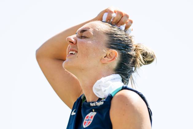 250630 Vilde Boe Risa of the Norwegian women s national football team cools down during a training session ahead of the UEFA Women s Euro 2025 on June 30, 2025 in Neuchatel Photo Vegard Grott BILDBYRAN kod VG VG0775 bbeng fotboll football soccer fotball fotballs em fotball em europamästerskap em uefa womens euro em 2025 träning practice training trening norge norway dam day 2 Copyright: VEGARDxGRoTT BB250630VG013