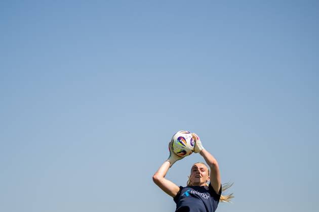 250630 Goalkeeper Selma Panengstuen of the Norwegian women s national football team during a training session ahead of the UEFA Women s Euro 2025 on June 30, 2025 in Neuchatel Photo Vegard Grott BILDBYRAN kod VG VG0775 bbeng fotboll football soccer fotball fotballs em fotball em europamästerskap em uefa womens euro em 2025 träning practice training trening norge norway dam day 2  Copyright: VEGARDxGRoTT BB250630VG030