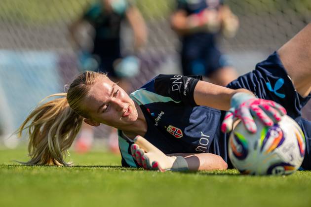 250630 Goalkeeper Selma Panengstuen of the Norwegian women s national football team during a training session ahead of the UEFA Women s Euro 2025 on June 30, 2025 in Neuchatel Photo Vegard Grott BILDBYRAN kod VG VG0775 bbeng fotboll football soccer fotball fotballs em fotball em europamästerskap em uefa womens euro em 2025 träning practice training trening norge norway dam day 2  Copyright: VEGARDxGRoTT BB250630VG031