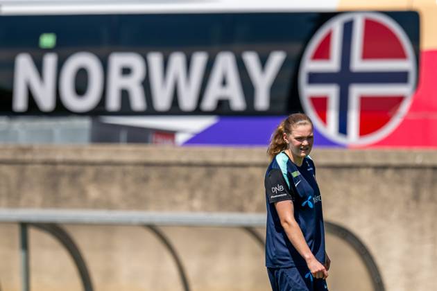 250630 Signe Gaupset of the Norwegian women s national football team during a training session ahead of the UEFA Women s Euro 2025 on June 30, 2025 in Neuchatel Photo Vegard Grott BILDBYRAN kod VG VG0775 bbeng fotboll football soccer fotball fotballs em fotball em europamästerskap em uefa womens euro em 2025 träning practice training trening norge norway dam day 2  Copyright: VEGARDxGRoTT BB250630VG042