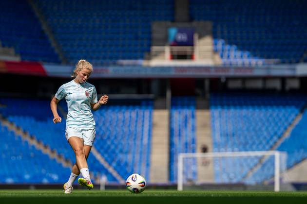 250701 Justine Kielland of the Norwegian women s national football team during a training session ahead of the UEFA Women s Euro 2025 on July 1, 2025 in Basel Photo Vegard Grott BILDBYRAN kod VG VG0777 bbeng fotboll football soccer fotball fotballs em fotball em europamästerskap em uefa womens euro em 2025 träning practice training trening norge norway dam day 1  Copyright: VEGARDxGRoTT BB250701VG004
