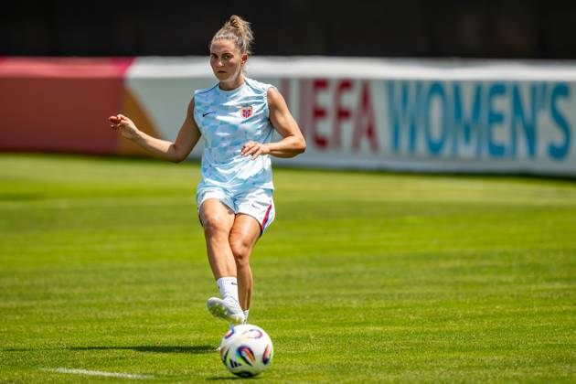 250705 Vilde Boe Risa of the Norwegian women s national football team at a training session during the UEFA Women s Euro 2025 on July 5, 2025 in Neuchatel Photo Vegard Grott BILDBYRAN kod VG VG0780 bbeng fotboll football soccer fotball fotballs em fotball em europamästerskap em uefa womens euro em 2025 träning practice training trening norge norway dam day4  Copyright: VEGARDxGRoTT BB250705VG012