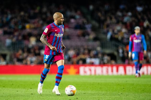 October 17, 2021, BARCELONA, BARCELONA, SPAIN: Dani Alves of FC Barcelona, Barca in action during La Liga match , football match played between FC Barcelona and RCD Mallorca at Camp Nou stadium on May 1, 2022, in Barcelona, Spain. Copyright: xMarcxGrauperaxAlomax