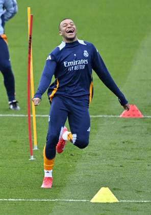 Training session of Real Madrid MADRID, SPAIN - FEBRUARY 28: Kylian Mbappe of Real Madrid attends training session at Valdebebas facilities ahead of LaLiga 26th week football match against Real Betis in Madrid, Spain on February 28, 2025. Madrid Spain. Editorial use only. Please get in touch for any other usage. Copyright: x2025xAnadoluxBurakxAkbulutx