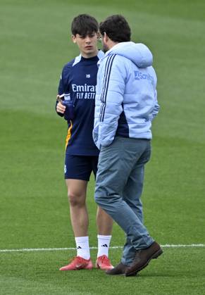 Training session of Real Madrid MADRID, SPAIN - FEBRUARY 28: Arda Guler of Real Madrid attends training session at Valdebebas facilities ahead of LaLiga 26th week football match against Real Betis in Madrid, Spain on February 28, 2025. Madrid Spain. Editorial use only. Please get in touch for any other usage. Copyright: x2025xAnadoluxBurakxAkbulutx
