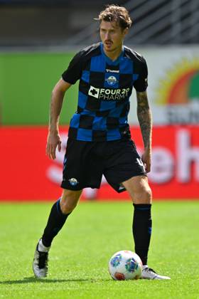 Paderborn, Home Deluxe Arena, 02 08 25, GER, Herren, 2 Bundesliga, Saison 2025 2026, SC Paderborn 07 KSV Holstein Kiel Bild Calvin BRACKELMANN Paderborn DFL regulations prohibit any use of photographs as image sequences and or quasi video NRW Germany