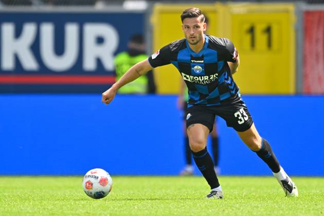 Paderborn, Home Deluxe Arena, 02 08 25, GER, Herren, 2 Bundesliga, Saison 2025 2026, SC Paderborn 07 KSV Holstein Kiel Bild Marcel HOFFMEIER Paderborn DFL regulations prohibit any use of photographs as image sequences and or quasi video NRW Germany