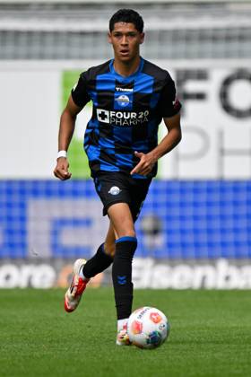 Paderborn, Home Deluxe Arena, 02 08 25, GER, Herren, 2 Bundesliga, Saison 2025 2026, SC Paderborn 07 KSV Holstein Kiel Bild Santiago CASTANEDA Paderborn DFL regulations prohibit any use of photographs as image sequences and or quasi video NRW Germany