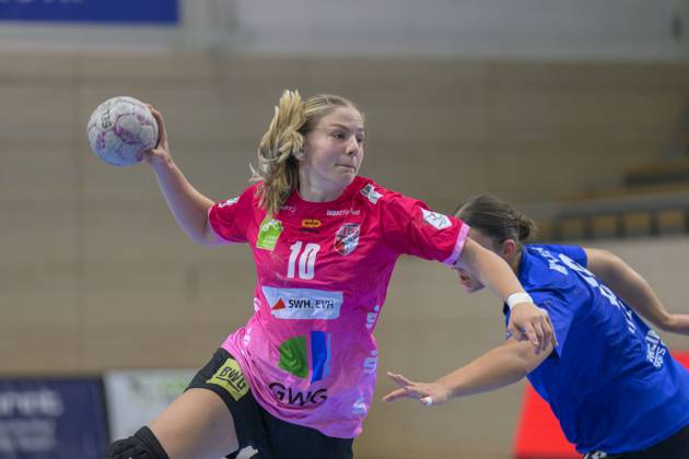 Viktoria Marksteiner Halle, 10 , SV Union Halle Neustadt HC Leipzig, Handball Women, Bundesliga, Halle Saale Cup, Final, Season 2025 26, 16 08 2025 Halle SWH Arena Sachsen Anhalt Germany