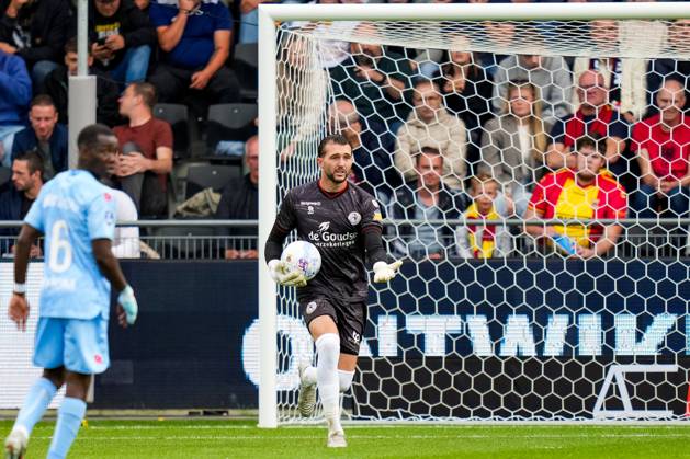 Eredivisie: Go Ahead Eagles v Sparta Rotterdam Deventer - Goalkeeper Joel Drommel of Sparta Rotterdam coaches during the third round of the 2025 2026 Eredivisie season. The match is set between Go Ahead Eagles and Sparta Rotterdam at De Adelaarshorst on 23 August 2025 in Deventer, The Netherlands. (VK Sportphoto Danny de Groot) Copyright: xDannyxdexGrootx