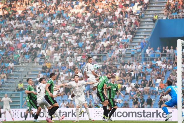 Napoli s Kevin De Bruyne goal 0-2 during the Serie A soccer match between Sassuolo and Napoli at the Mapei Stadium Città del Tricolore in Reggio Emilia, north Italy - Saturday, August 23, 2025 - - Soccer - Copyright: xMassimoxPaolone LaPressex