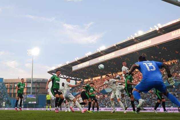 Napoli s Kevin De Bruyne goal 0-2 during the Serie A soccer match between Sassuolo and Napoli at the Mapei Stadium Cittˆ del Tricolore in Reggio Emilia, north Italy - Saturday, August 23, 2025 - - Soccer - Copyright: xMassimoxPaolone LaPressex
