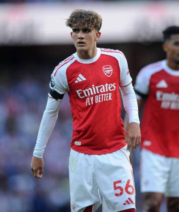 Football - 2025 2026 Premier League - Arsenal vs Leeds United - Emirates Stadium - Saturday 23rd August 2025 Max Robert Dowman of Arsenal making his Premiership Debut