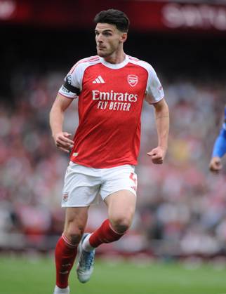 Football - 2025 2026 Premier League - Arsenal vs Leeds United - Emirates Stadium - Saturday 23rd August 2025 Declan Rice of Arsenal