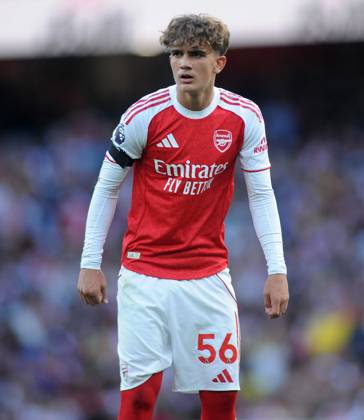 Football - 2025 2026 Premier League - Arsenal vs Leeds United - Emirates Stadium - Saturday 23rd August 2025 Max Robert Dowman of Arsenal making his Premiership Debut