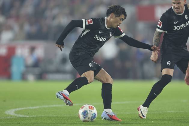 Yuito Suzuki SC Freiburg in action, on the ball, individual action during the Bundesliga match between 1 FC Köln and Sport Club Freiburg, RheinEnergieSTADION on August 31, 2025 in Cologne, Germany Photo by Oliver Kaelke DeFodi Images Yuito Suzuki SC Freiburg controls the ball during the Bundesliga match between 1 FC Köln and Sport Club Freiburg at RheinEnergieSTADION on August 31, 2025 in Köln, Germany Photo by Oliver Kaelke DeFodi Images DFL regulations prohibit any use of photographs as image sequences and or quasi video Photo by Oliver Kaelke DeFodi Images