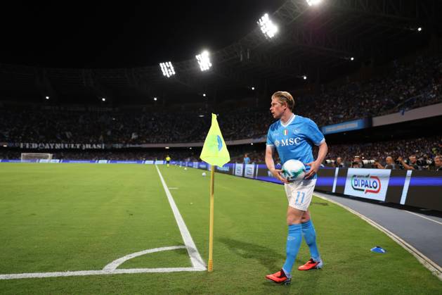Napoli™s Kevin De Bruyne during the Serie A soccer match between Napoli and Cagliari at the Diego Armando Maradona Stadium in Naples, southern italy - Saturday , August 30 , 2025. - Soccer . Copyright: xAlessandroxGarofalo LaPressex