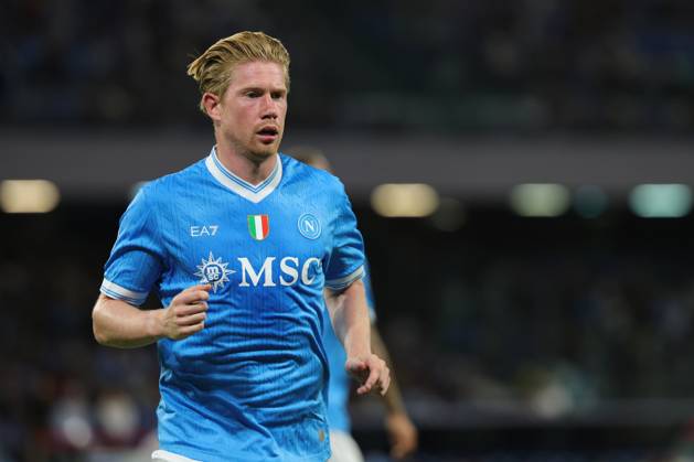 Napoli™s Kevin De Bruyne during the Serie A soccer match between Napoli and Cagliari at the Diego Armando Maradona Stadium in Naples, southern italy - Saturday , August 30 , 2025. - Soccer . Copyright: xAlessandroxGarofalo LaPressex