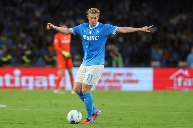 Napoli™s Kevin De Bruyne during the Serie A soccer match between Napoli and Cagliari at the Diego Armando Maradona Stadium in Naples, southern italy - Saturday , August 30 , 2025. - Soccer . Copyright: xAlessandroxGarofalo LaPressex