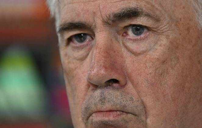 Training session of Real Madrid MADRID, SPAIN - SEPTEMBER 29: Head coach of Real Madrid, Carlo Ancelotti speaks to press during a training session ahead of La Liga week 8 soccer match between Real Madrid and Girona, at Ciudad Real Madrid in Madrid, Spain on September 29, 2023. Madrid Spain. Editorial use only. Please get in touch for any other usage. Copyright: x2025xAnadoluxBurakxAkbulutx