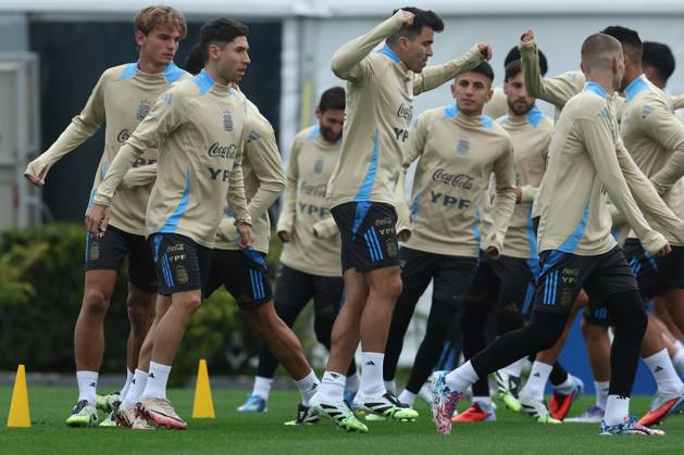 Argentina™s players take part in a training session in Ezeiza, Buenos Aires Province, on September 2, 2025, ahead of the FIFA World Cup 2026 qualifier football matches against Venezuela EZEIZA ARGENTINA Copyright: xALEJANDROxPAGNIx