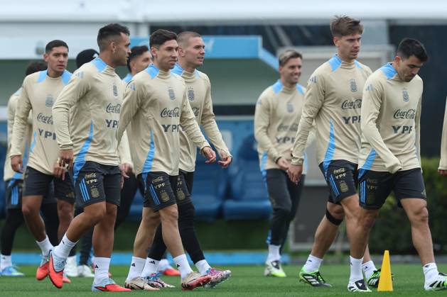 Argentina™s players take part in a training session in Ezeiza, Buenos Aires Province, on September 2, 2025, ahead of the FIFA World Cup 2026 qualifier football matches against Venezuela EZEIZA ARGENTINA Copyright: xALEJANDROxPAGNIx