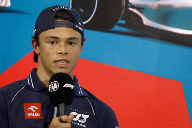 Drivers press conference, PK, Pressekonferenz held in Florida ahead of the F1 Grand Prix of Miami MIAMI GARDENS, FLORIDA, UNITED STATES - MAY 4: Driver Nyck de Vries of Scuderia AlphaTauri speaks during a drivers press conference ahead of the F1 Grand Prix of Miami at the Miami International Autodrome on May 04, 2023 in Miami Gardens, Florida, United States. Florida United States. Editorial use only. Please get in touch for any other usage.  Copyright: x2025xAnadoluxEvaxMariexUzcategulxTx