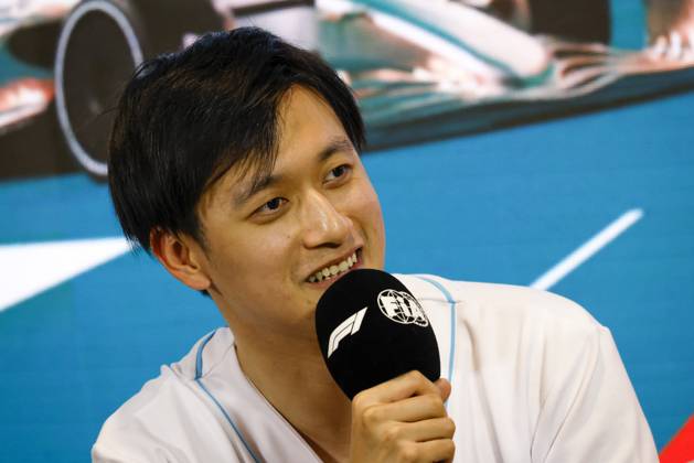 Drivers press conference, PK, Pressekonferenz held in Florida ahead of the F1 Grand Prix of Miami MIAMI GARDENS, FLORIDA, UNITED STATES - MAY 4: Driver Zhou Guanyu of Oracle Alfa Romeo F1 Team speaks during a drivers press conference ahead of the F1 Grand Prix of Miami at the Miami International Autodrome on May 04, 2023 in Miami Gardens, Florida, United States. Florida United States. Editorial use only. Please get in touch for any other usage.  Copyright: x2025xAnadoluxEvaxMariexUzcategulxTx