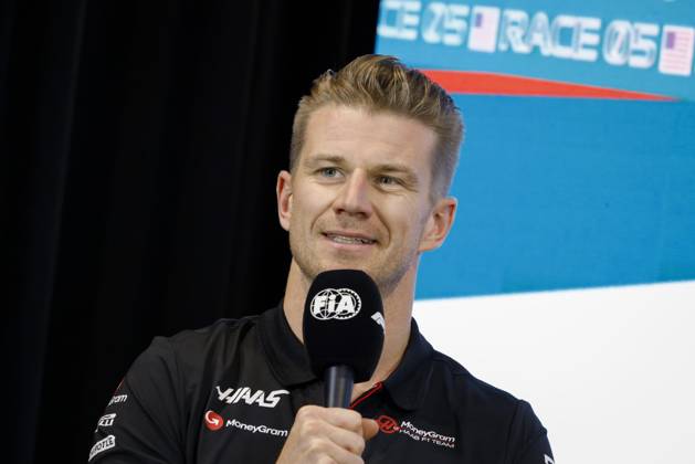 Drivers press conference, PK, Pressekonferenz held in Florida ahead of the F1 Grand Prix of Miami MIAMI GARDENS, FLORIDA, UNITED STATES - MAY 4: Driver Nico Hulkenberg of Haas F1 Team speaks during a drivers press conference ahead of the F1 Grand Prix of Miami at the Miami International Autodrome on May 04, 2023 in Miami Gardens, Florida, United States. Florida United States. Editorial use only. Please get in touch for any other usage.  Copyright: x2025xAnadoluxEvaxMariexUzcategulxTx