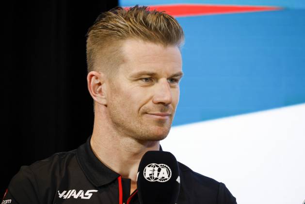 Drivers press conference, PK, Pressekonferenz held in Florida ahead of the F1 Grand Prix of Miami MIAMI GARDENS, FLORIDA, UNITED STATES - MAY 4: Driver Nico Hulkenberg of Haas F1 Team speaks during a drivers press conference ahead of the F1 Grand Prix of Miami at the Miami International Autodrome on May 04, 2023 in Miami Gardens, Florida, United States. Florida United States. Editorial use only. Please get in touch for any other usage.  Copyright: x2025xAnadoluxEvaxMariexUzcategulxTx
